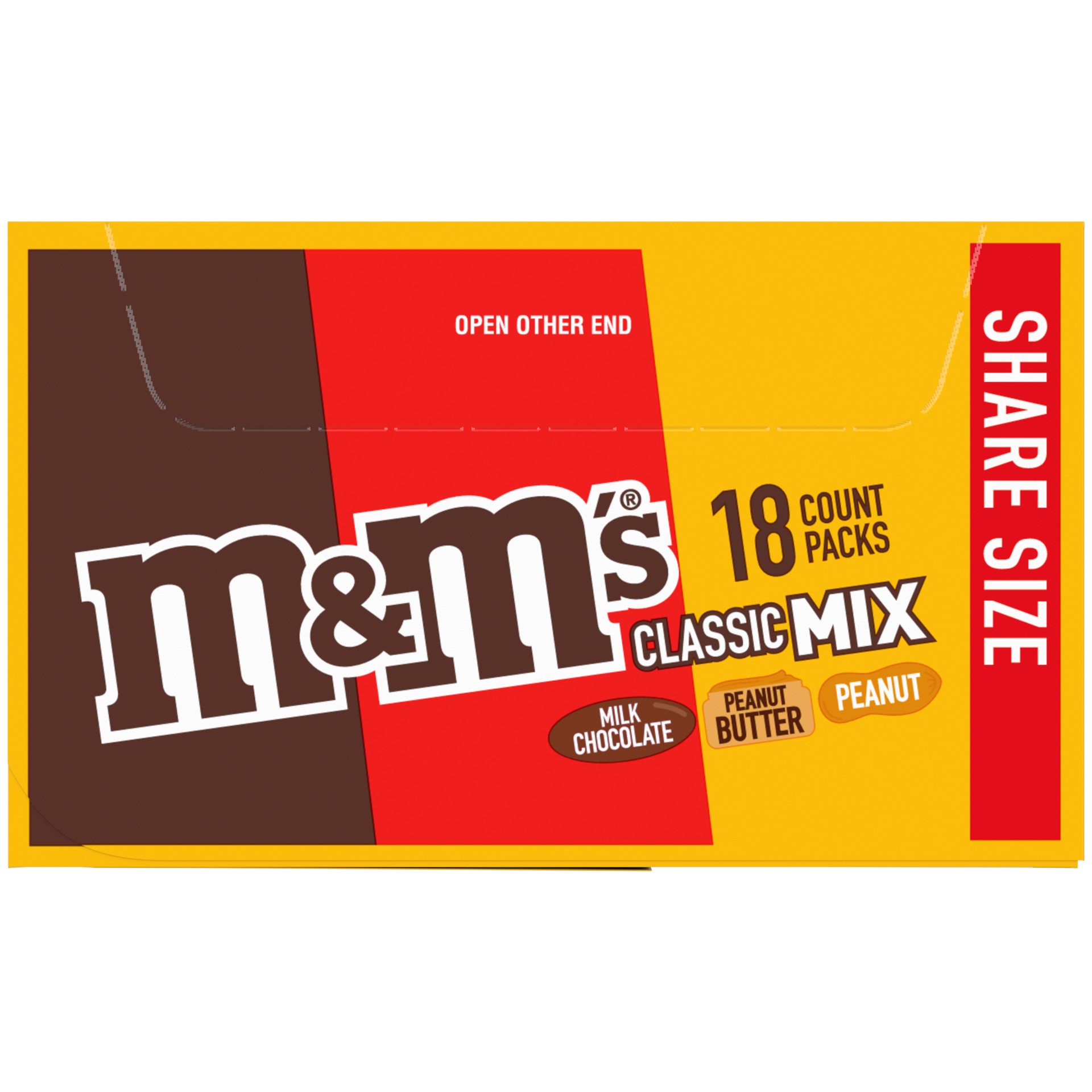 slide 5 of 5, M&M's Share Size Classic Mix Chocolate Candies 18 ea, 18 ct