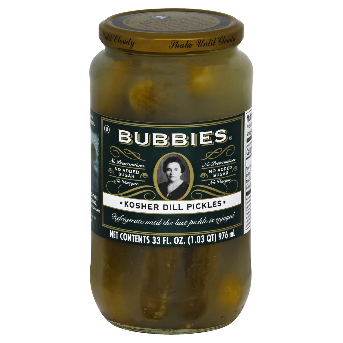 slide 7 of 7, Bubbies Pickles, Kosher Dill, 33 oz