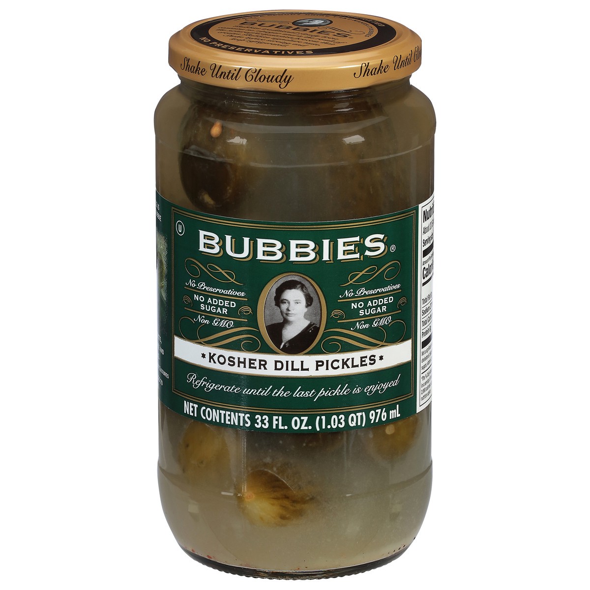 slide 1 of 7, Bubbies Pickles, Kosher Dill, 33 oz