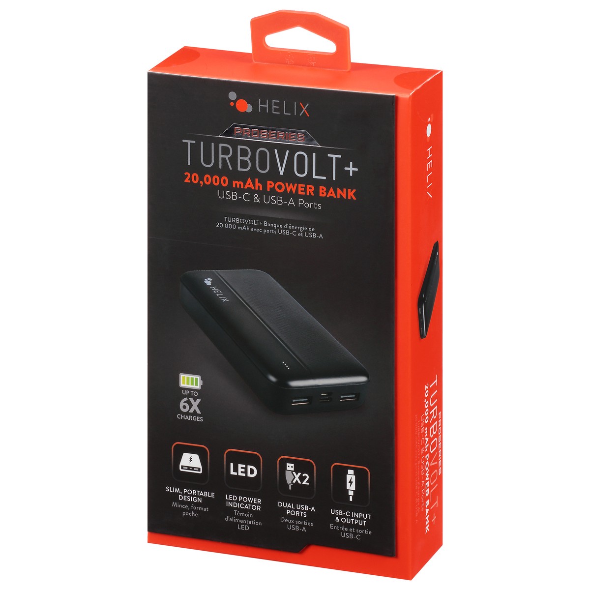 slide 8 of 9, Helix Tubo Volt+ 20000 mAh Proseries Power Bank 1 ea, 1 ct