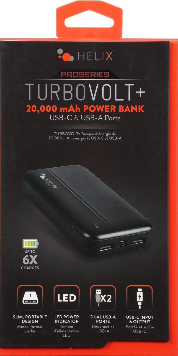 slide 3 of 9, Helix Tubo Volt+ 20000 mAh Proseries Power Bank 1 ea, 1 ct