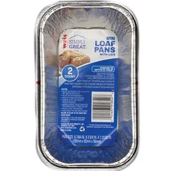 Weis Quality Mini Loaf Pans with Lid 2pk Foilware