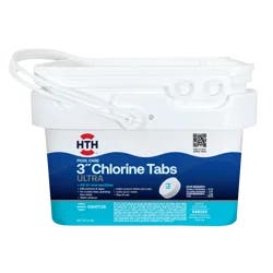 HTH Pool Care 3" Chlorine Tabs Ultra, All-In-One Sanitizer, Kills Algae and Bacteria
