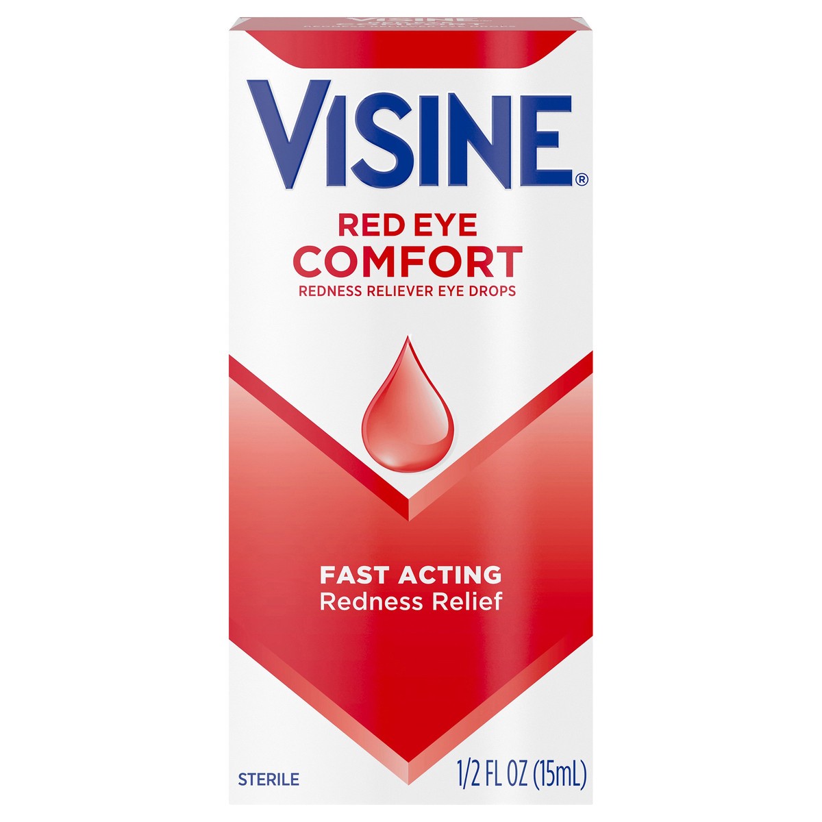 slide 1 of 7, Visine Red Eye Comfort Redness Reliever Eye Drops, 0.5 Fl. Oz, 0.50 fl oz