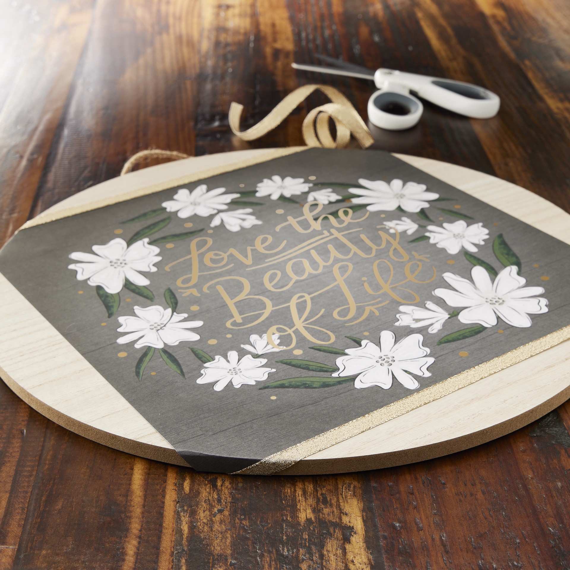 slide 3 of 4, 15" Unfinished Round Plaque By Make Market, 15 in