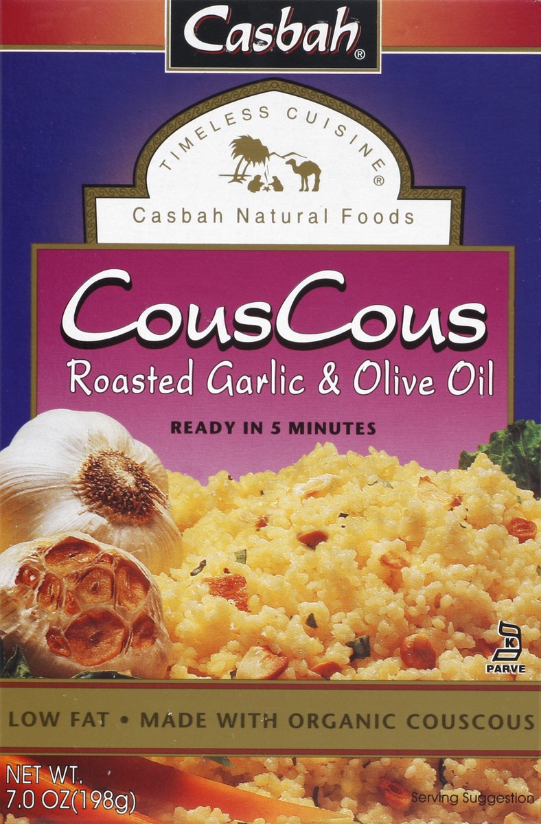 slide 4 of 4, Casbah Organic Roasted Garlic & Olive Oil Couscous, 7 oz