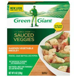Green Giant Simply Steam Sauced Veggies, Garden Vegetable Medley, Frozen, 8 oz