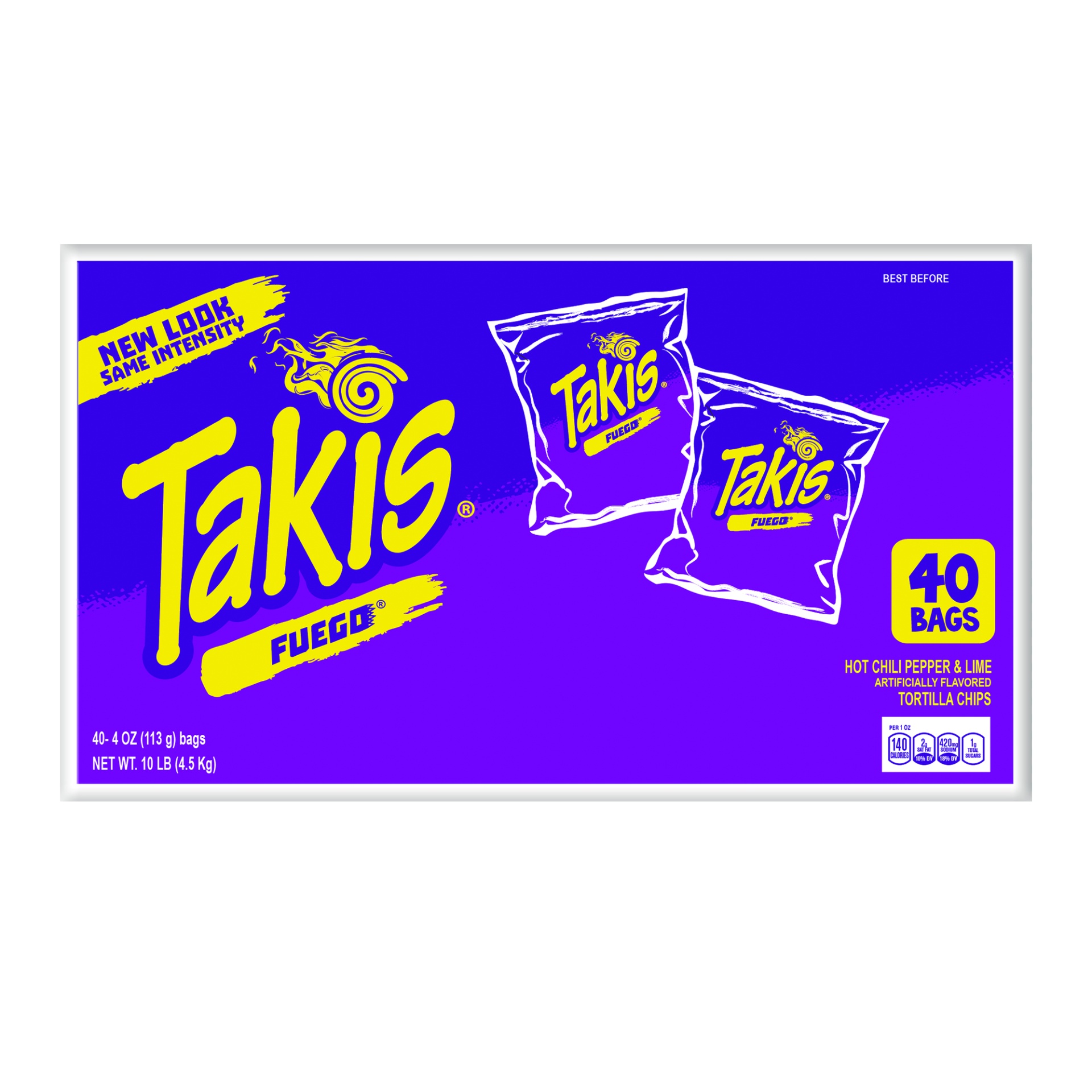 slide 1 of 1, Takis Fuego Hot Chili & Lime , 40 ct