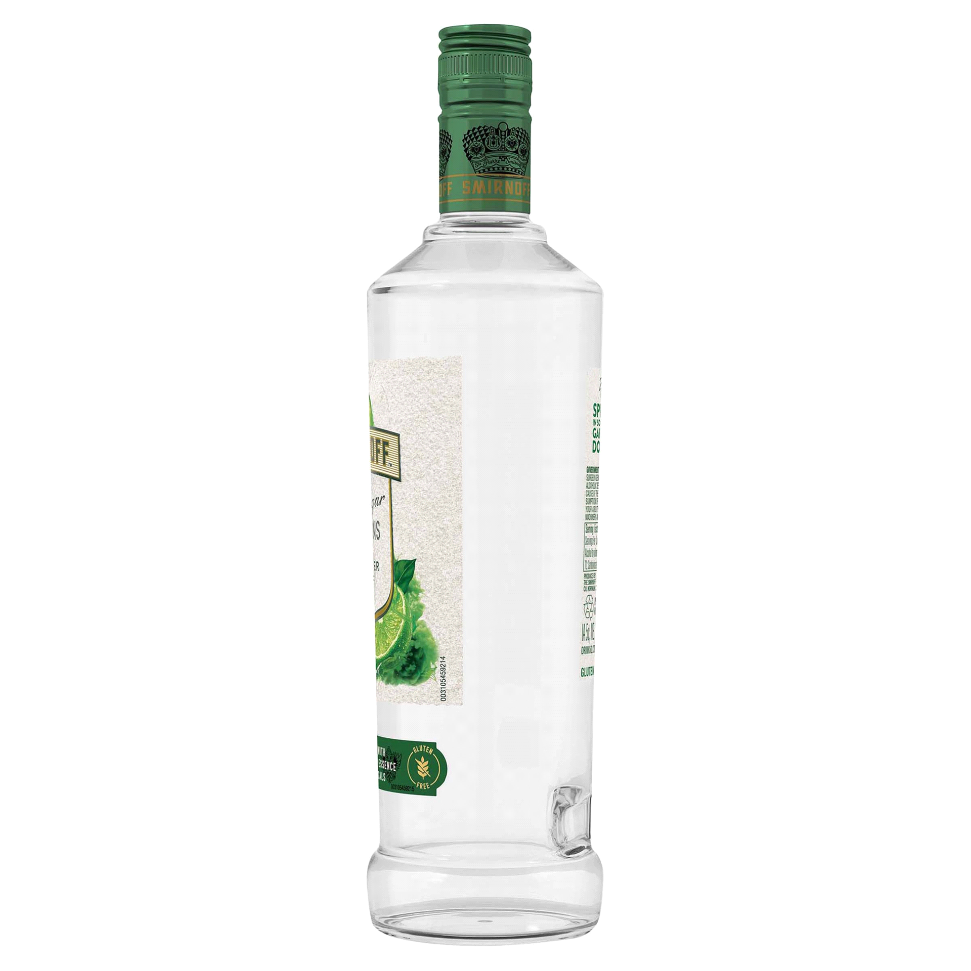 slide 16 of 21, Smirnoff Zero Sugar Infusions Cucumber & Lime (Vodka Infused with Natural Flavors & Essence of Real Botanicals), 750 mL, 750 ml