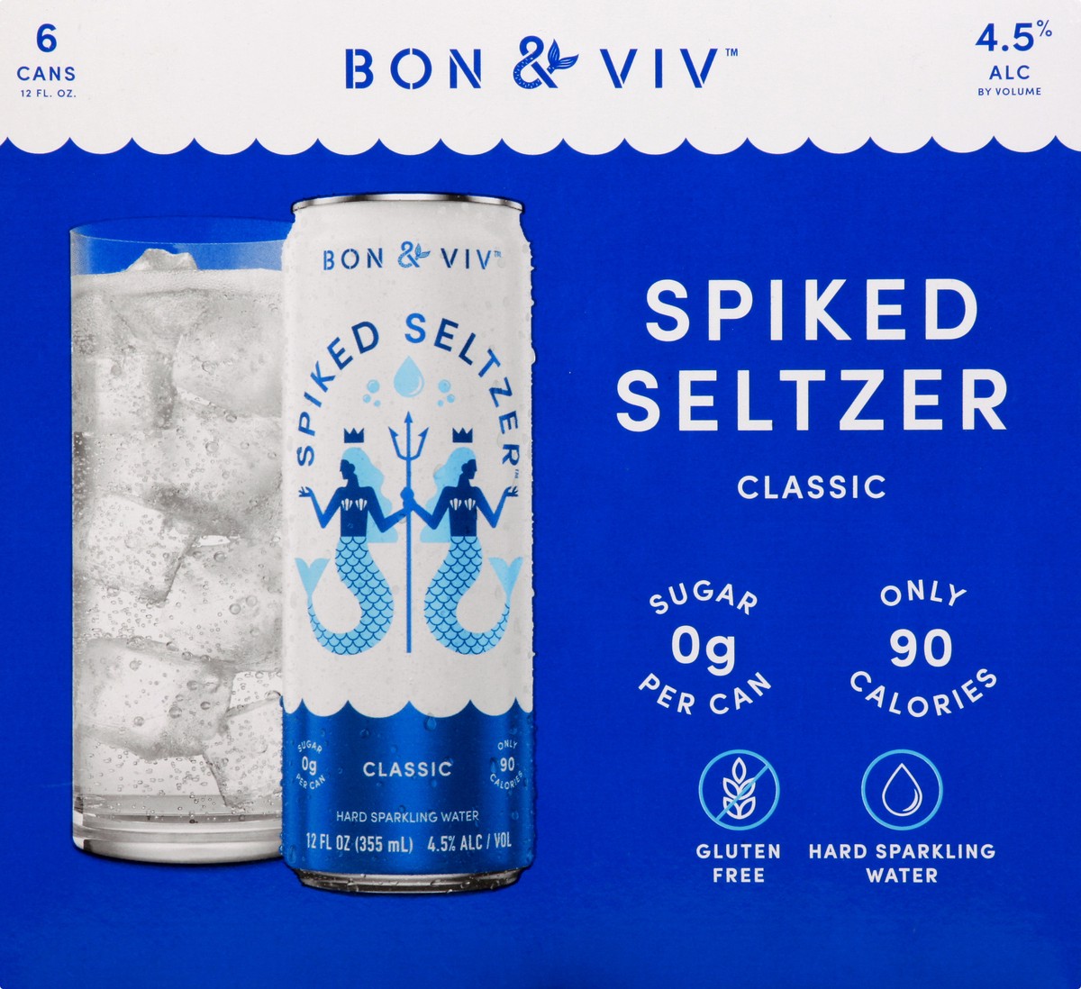 slide 1 of 8, Bon & Viv Spiked Seltzer 6 ea, 6 ct; 12 oz