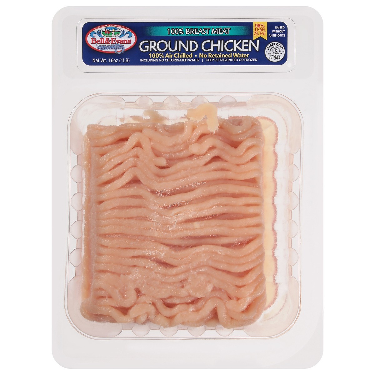 slide 1 of 13, Bell & Evans 100% Breast Meat Ground Chicken, 16 oz
