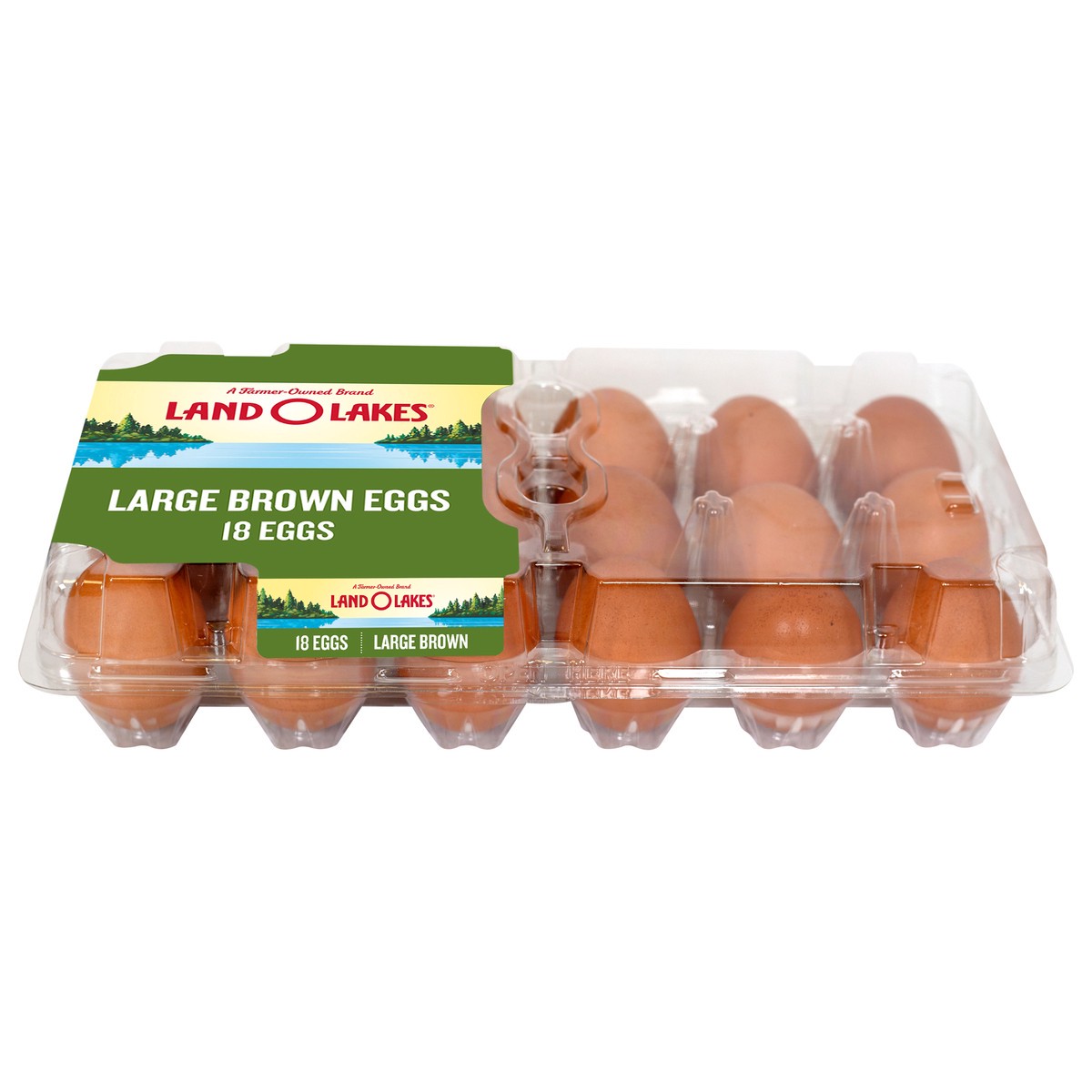 slide 1 of 10, Land O'Lakes Large Brown Eggs, 18 Count, 18 ct