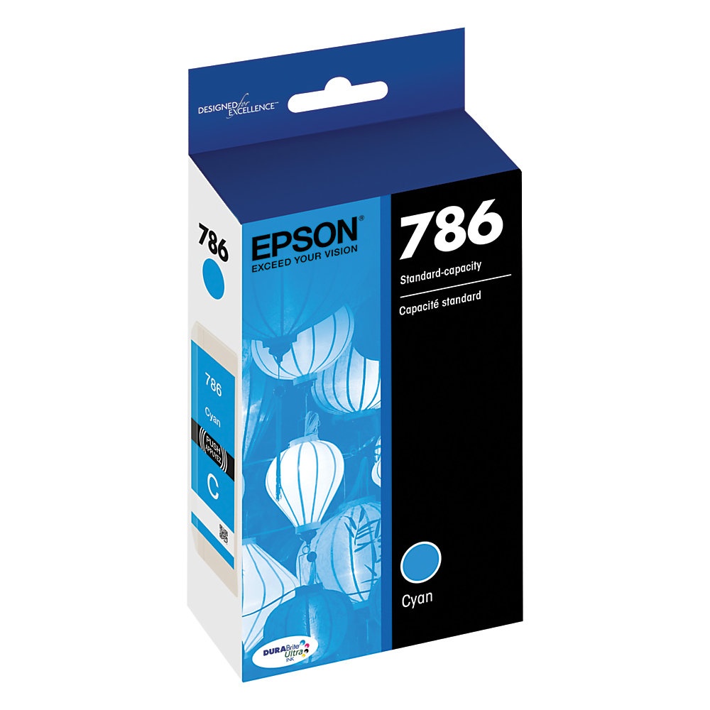 slide 1 of 1, Epson Durabrite Ultra T786220-S Cyan Ink Cartridge, 1 ct