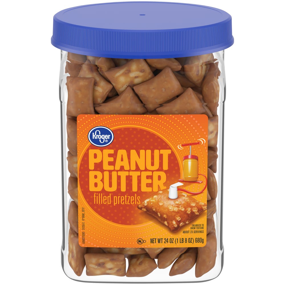 slide 1 of 2, Kroger Peanut Butter Filled Pretzels, 24 oz