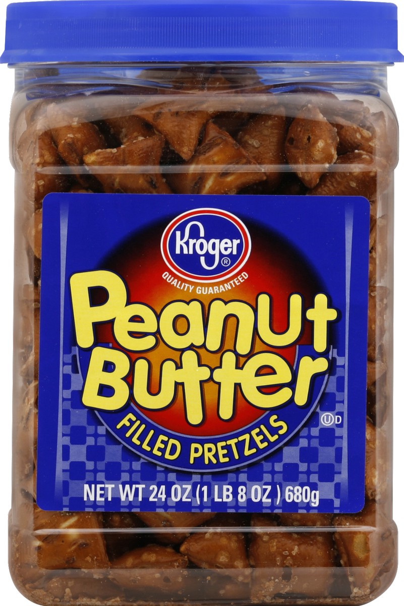 slide 1 of 3, Kroger Peanut Butter Filled Pretzels, 24 oz