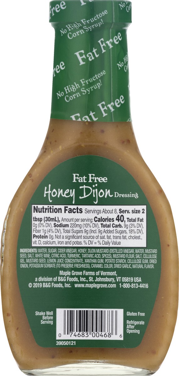 slide 5 of 9, Maple Grove Farms of Vermont Fat Free Honey Dijon Dressing 8 oz, 8 oz