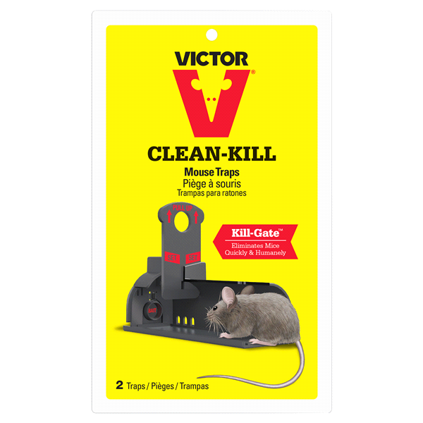 slide 1 of 1, Victor Clean Kill Mouse Traps, 2 ct