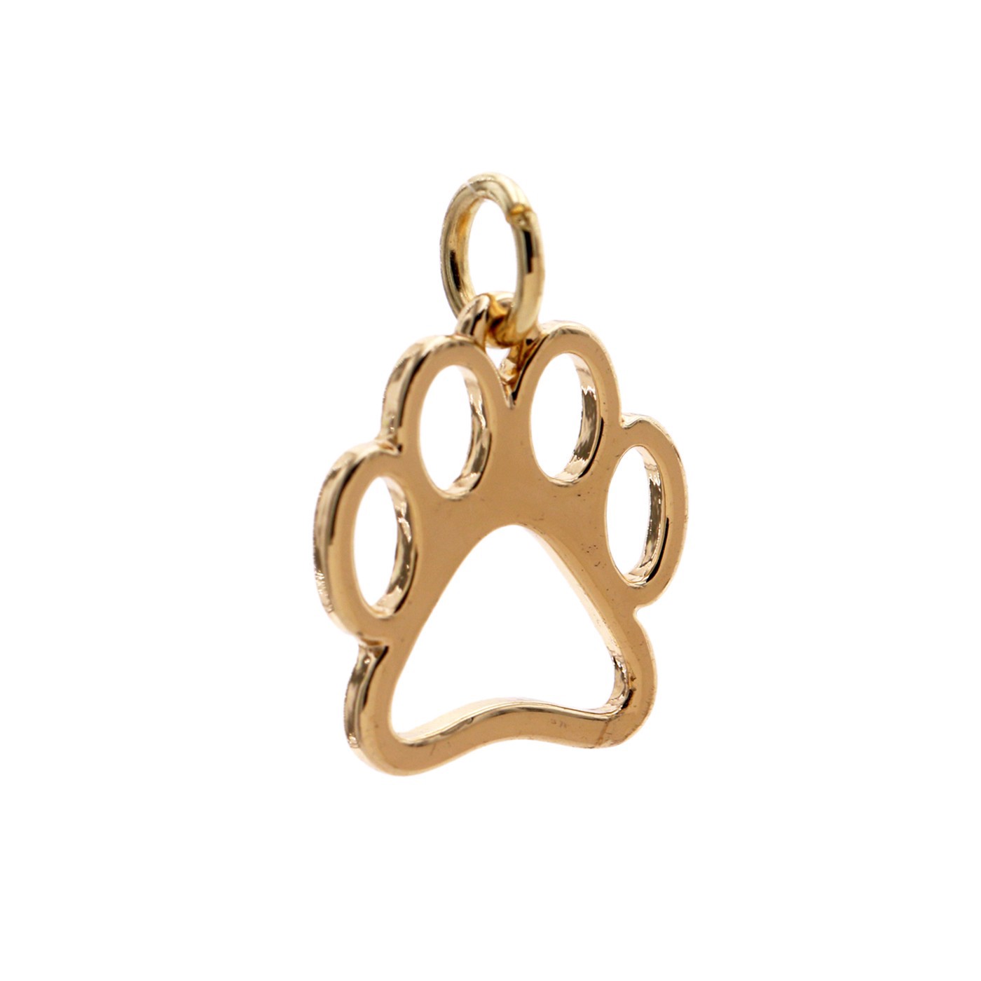 slide 3 of 4, Charmalong 14k Gold Plated Paw Charm By Bead Landing, 0.78 in x 0.59 in x 0.24 in