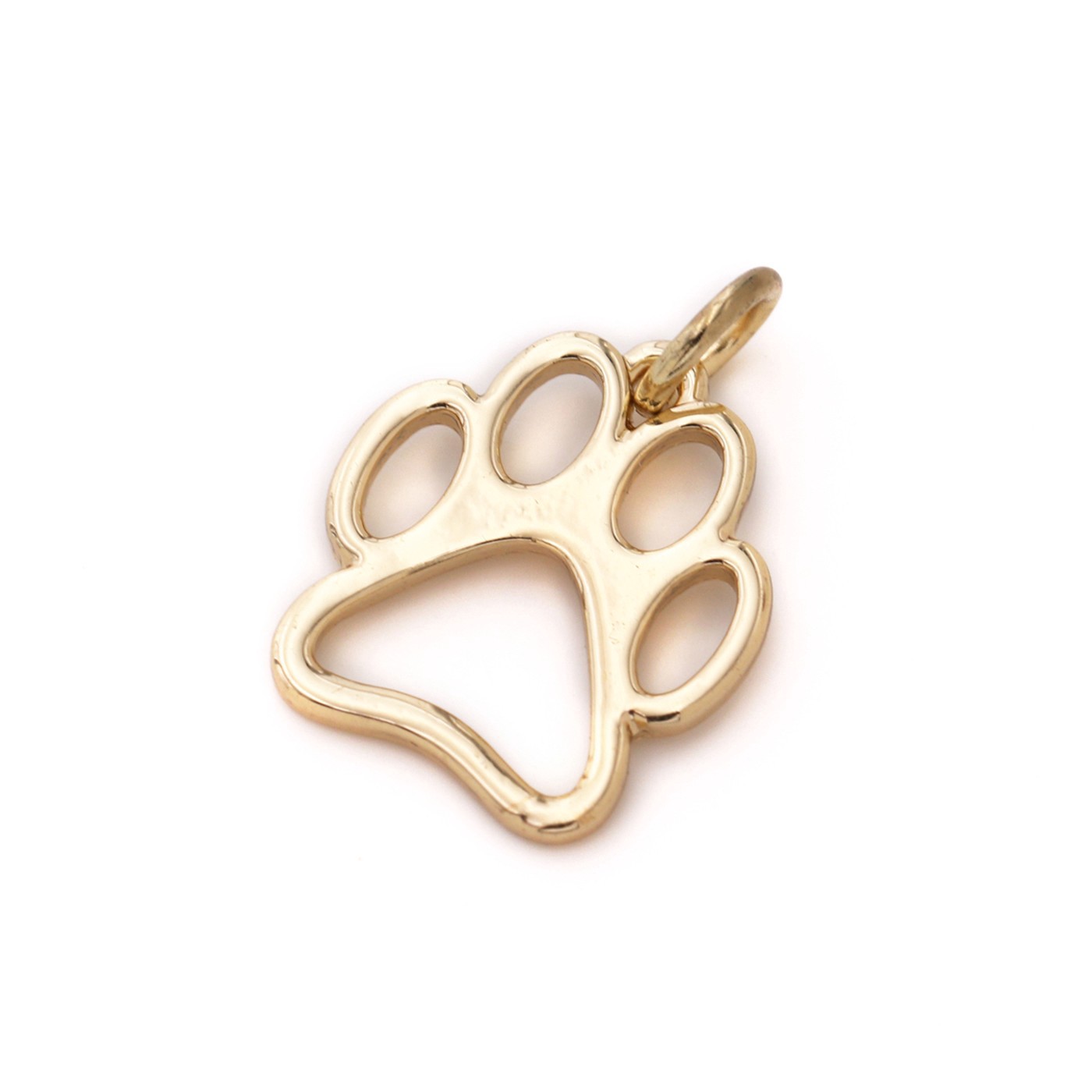slide 4 of 4, Charmalong 14k Gold Plated Paw Charm By Bead Landing, 0.78 in x 0.59 in x 0.24 in
