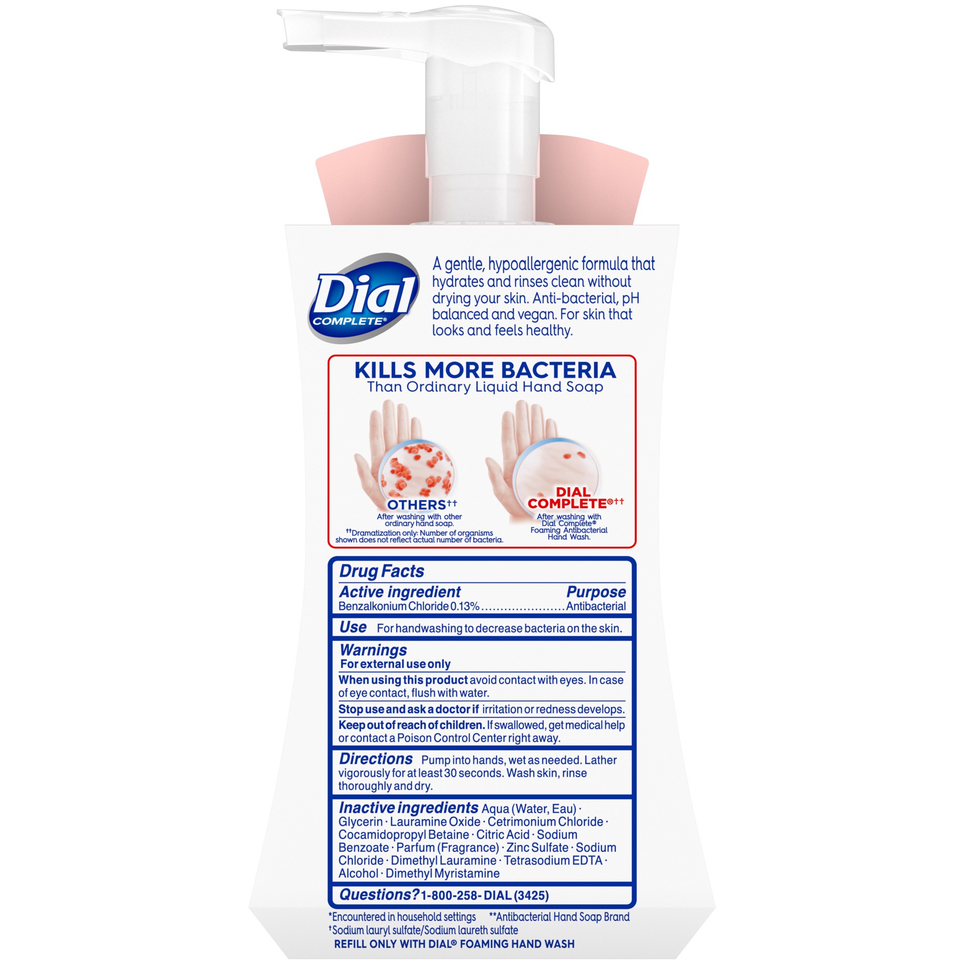 slide 3 of 5, Dial Complete Clean + Gentle Antibacterial Grapefruit Foaming Hand Wash 7.5 fl oz, 7.50 fl oz