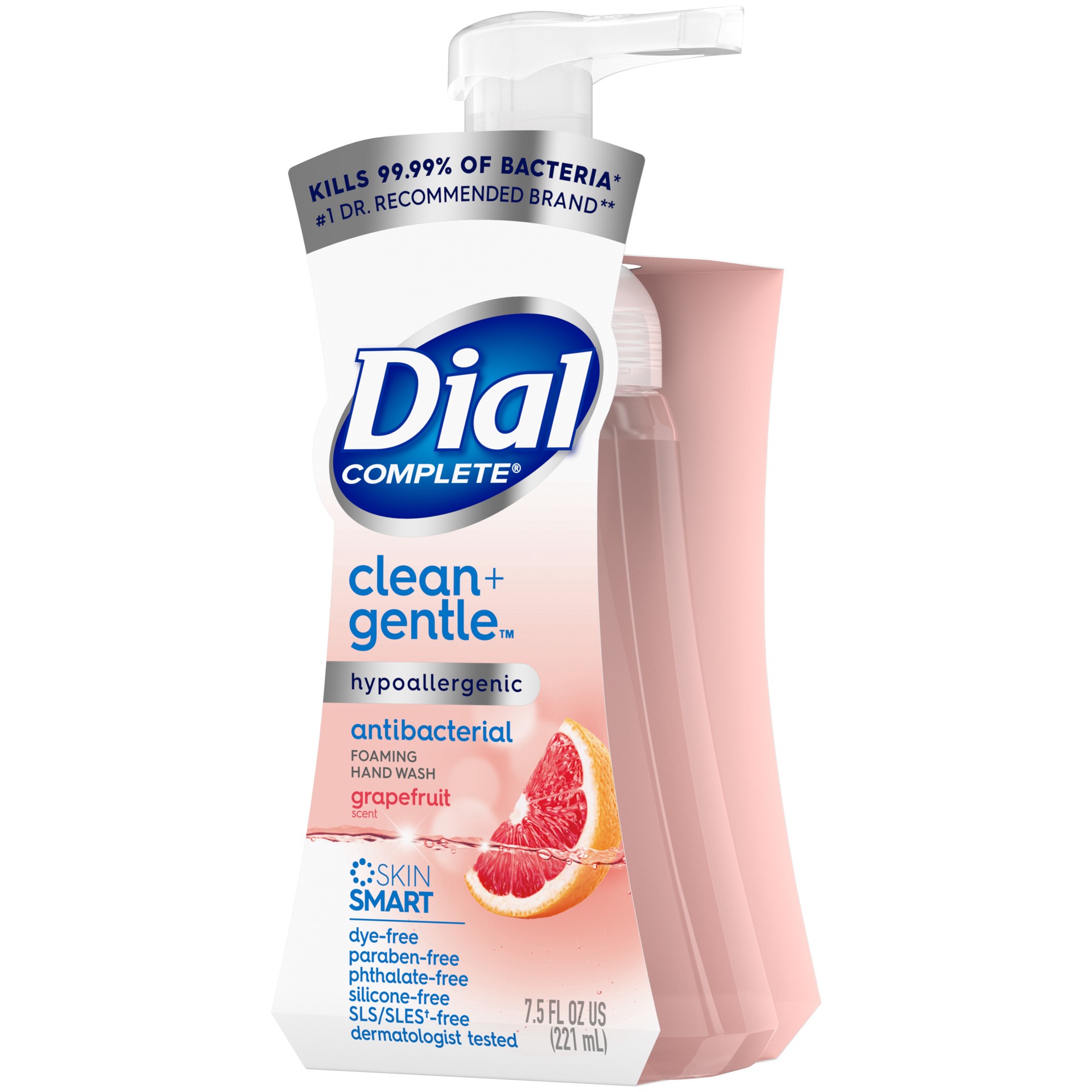 slide 4 of 5, Dial Complete Clean + Gentle Antibacterial Grapefruit Foaming Hand Wash 7.5 fl oz, 7.50 fl oz