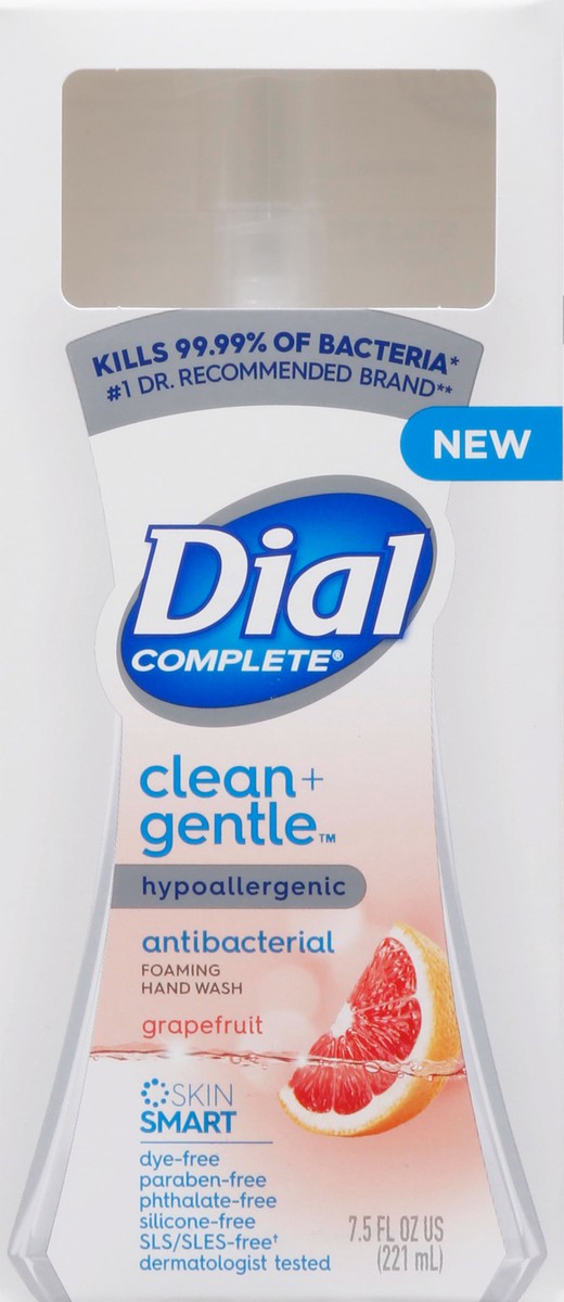 slide 1 of 5, Dial Complete Clean + Gentle Antibacterial Grapefruit Foaming Hand Wash 7.5 fl oz, 7.50 fl oz