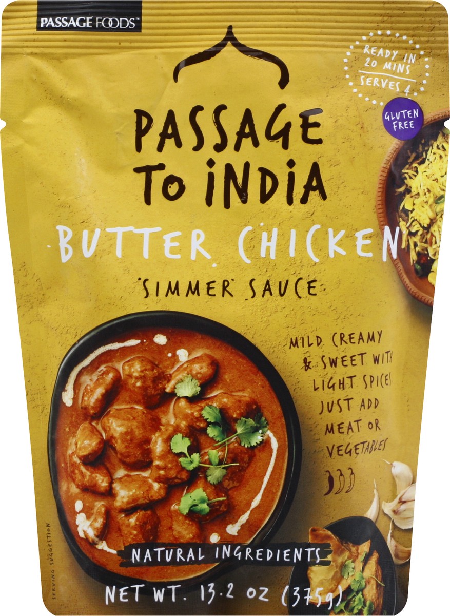 slide 4 of 6, Passage to India Simmer Sauce, Butter Chicken, 13.2 oz