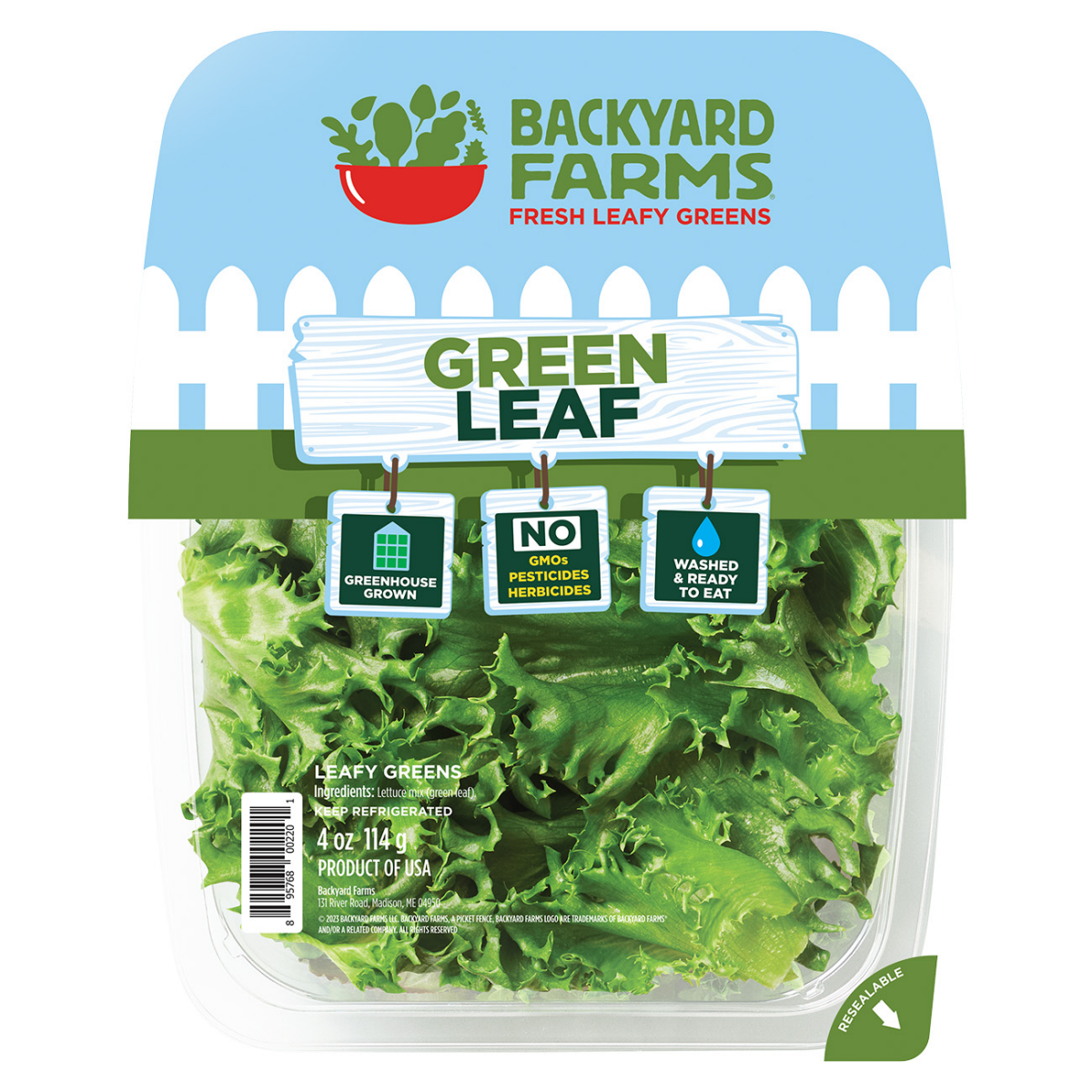 slide 1 of 5, Backyard Farms Green Leaf 4oz - 4 Oz, 4 oz