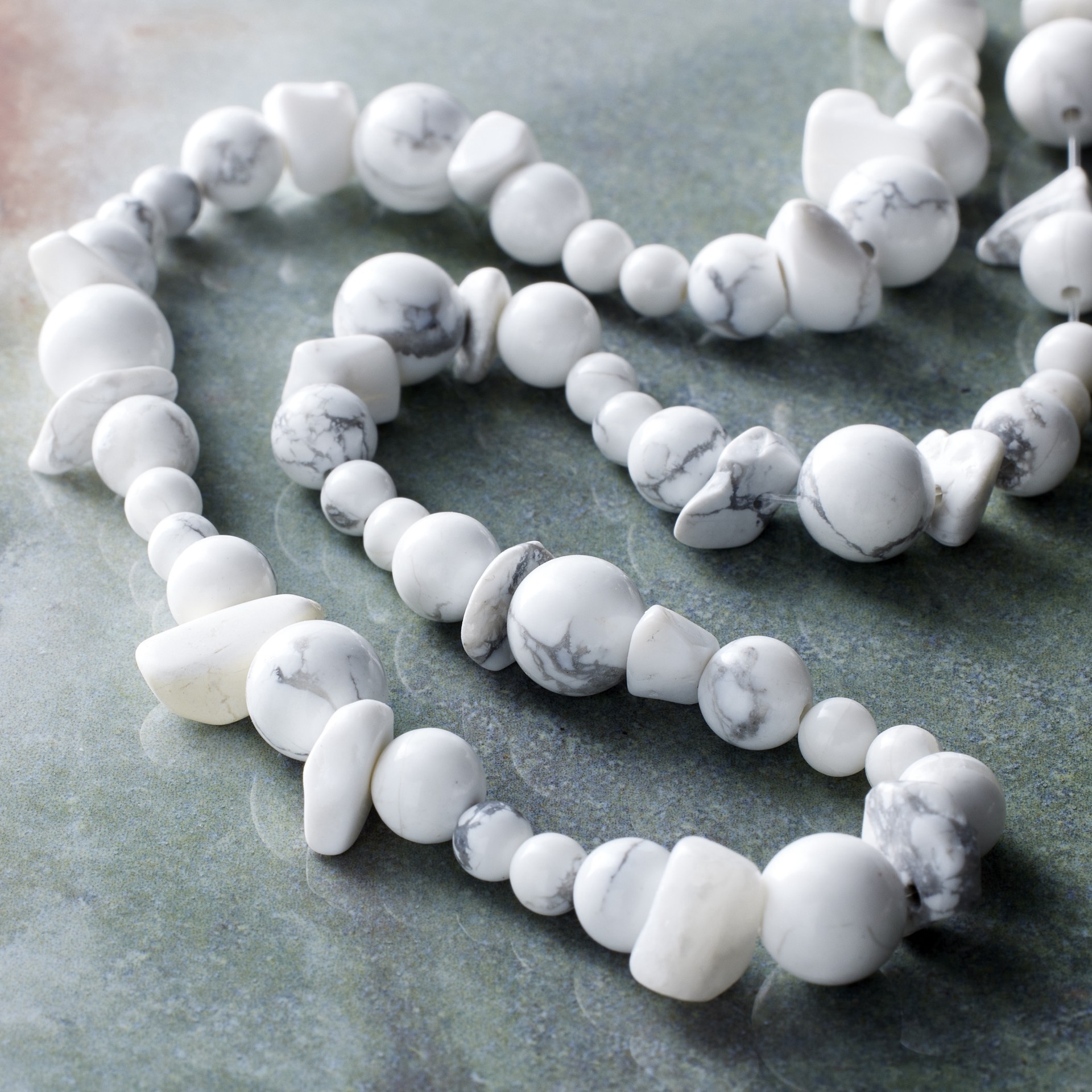 slide 3 of 3, White Howlite Beads Value Pack By Bead Landing, 28 in