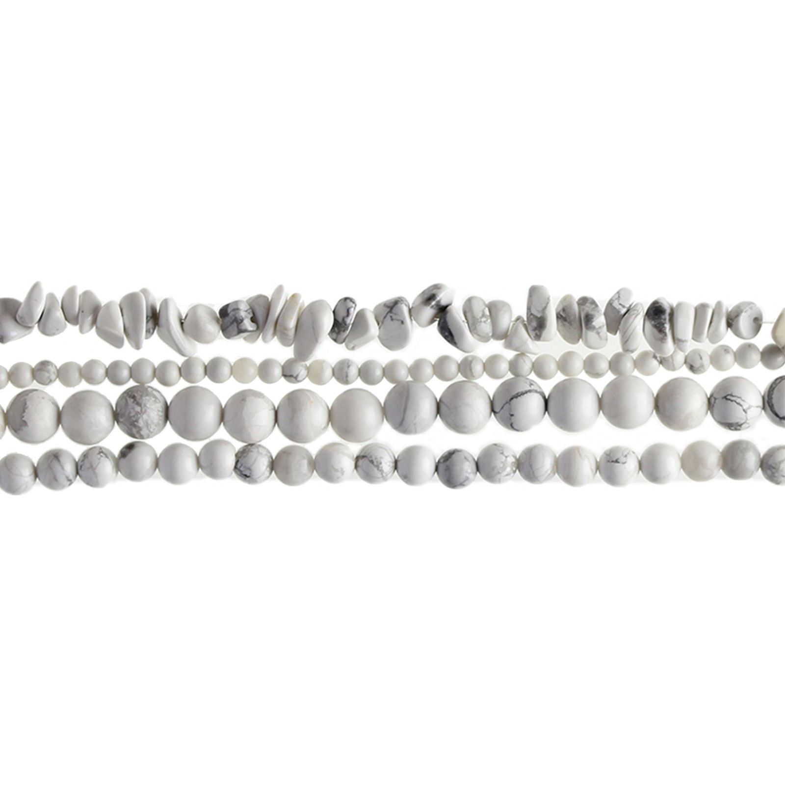 slide 2 of 3, White Howlite Beads Value Pack By Bead Landing, 28 in