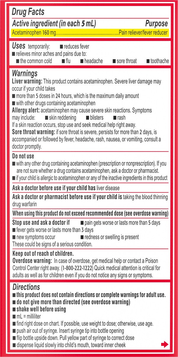 slide 3 of 7, Infants' Tylenol Acetaminophen Liquid Medicine, Grape, 1 fl. oz, 1 fl oz