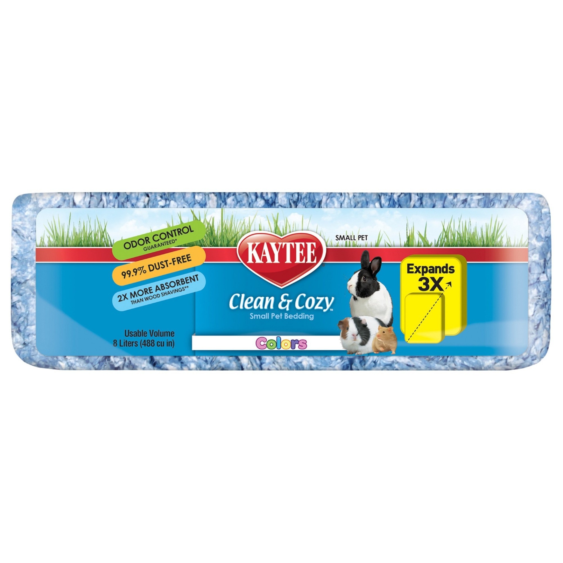 slide 1 of 1, Kaytee Clean & Cozy Blue Colored Small Pet Bedding, 8 liter