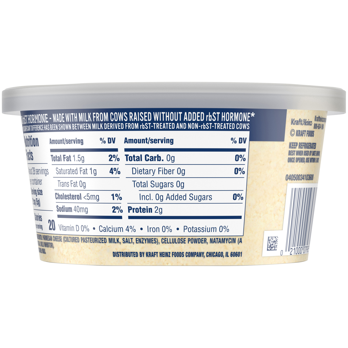 slide 4 of 6, Kraft Refrigerated Grated Parmesan Cheese, 5 oz Tub, 5 oz