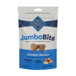 Blue Buffalo Blue Jumbo Bits Chicken Dog Treats, 4 oz