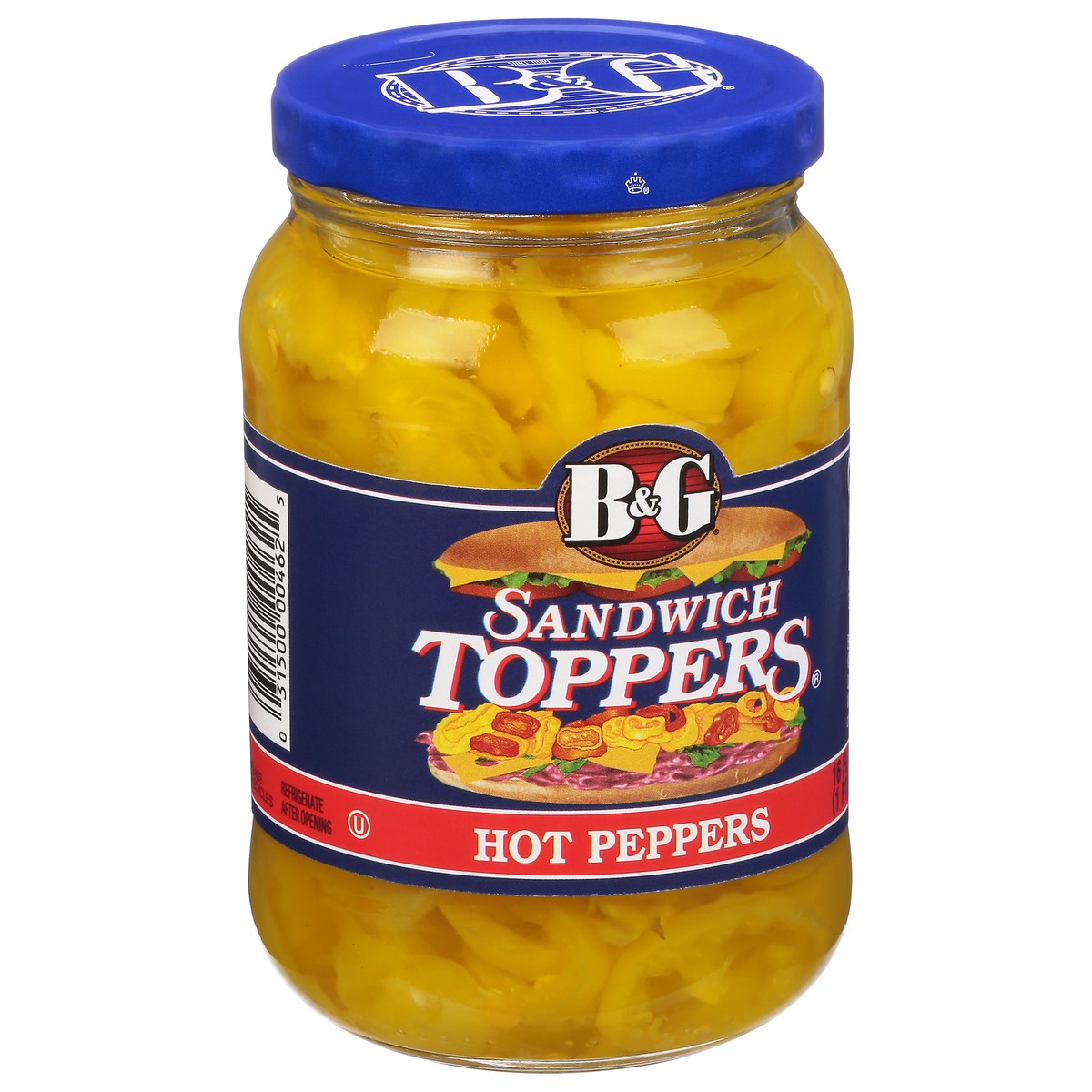 slide 2 of 14, B&G Sandwich Toppers Hot Peppers 16 fl oz, 16 fl oz