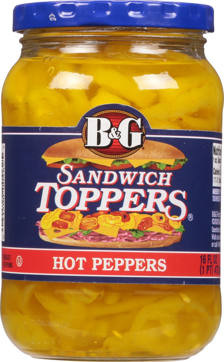 slide 4 of 14, B&G Sandwich Toppers Hot Peppers 16 fl oz, 16 fl oz