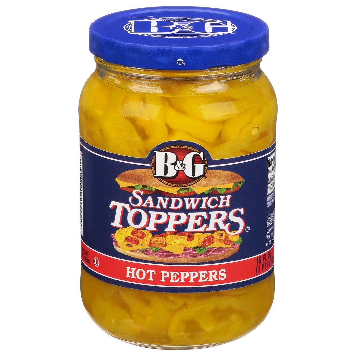 slide 1 of 14, B&G Sandwich Toppers Hot Peppers 16 fl oz, 16 fl oz