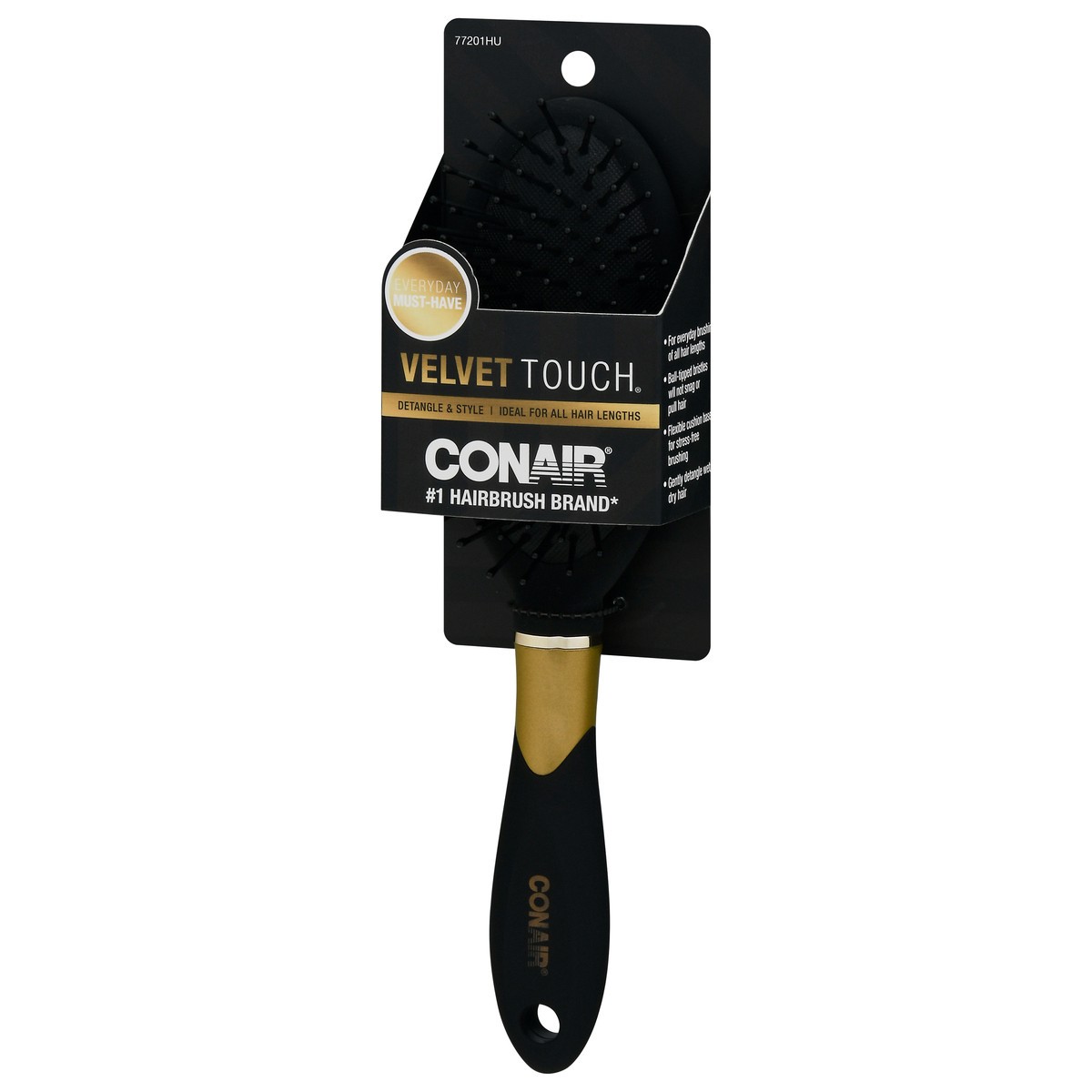 slide 3 of 9, Conair Base Velvet Touch Brush, 1 ct