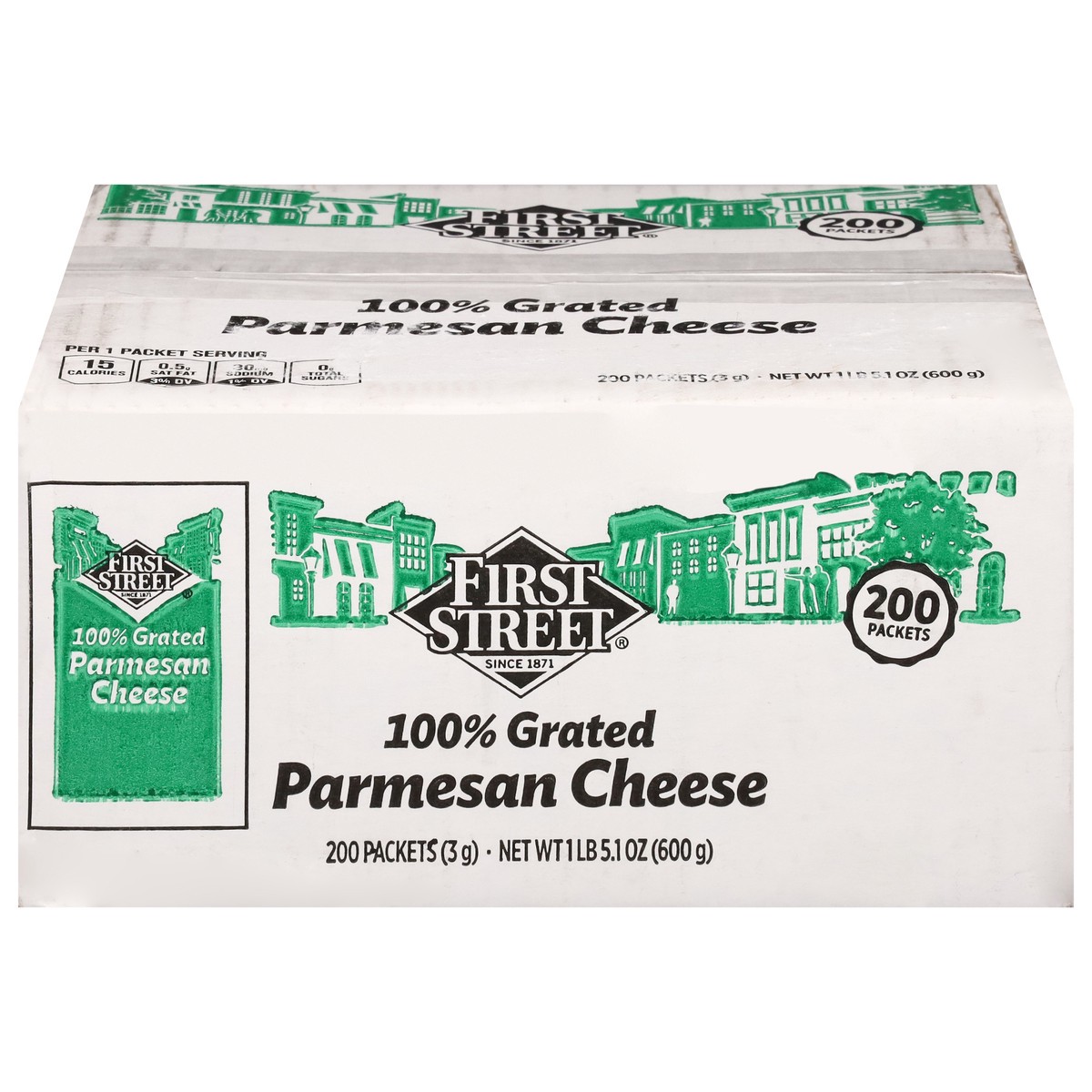 slide 9 of 14, First Street Single Serv Parmesan Cheese Packets - 200 ct, 200 ct