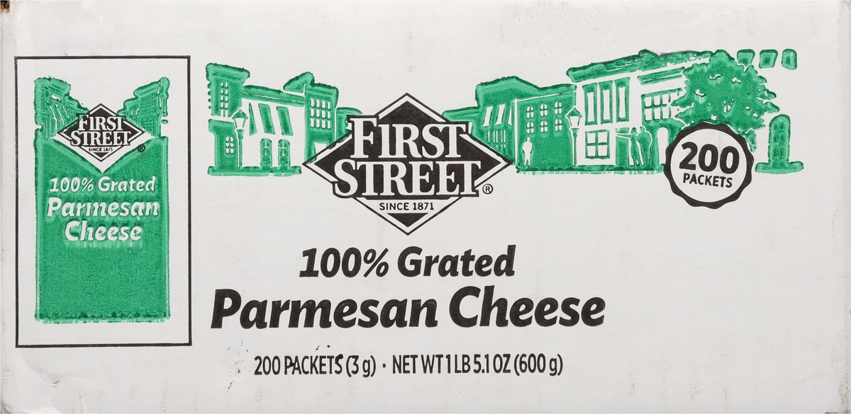 slide 7 of 14, First Street Single Serv Parmesan Cheese Packets - 200 ct, 200 ct