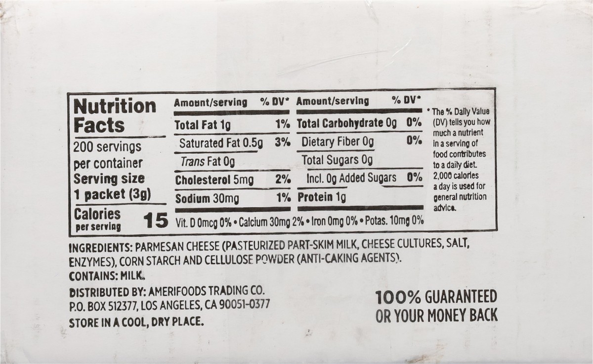 slide 6 of 14, First Street Single Serv Parmesan Cheese Packets - 200 ct, 200 ct