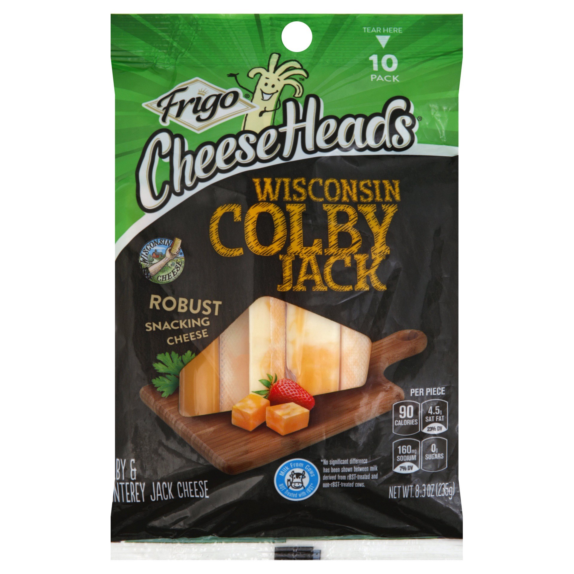 slide 1 of 6, Frigo Cheese Heads Cheese Sticks Colby Jack 10 Count - 8.3 Oz, 8.3 oz