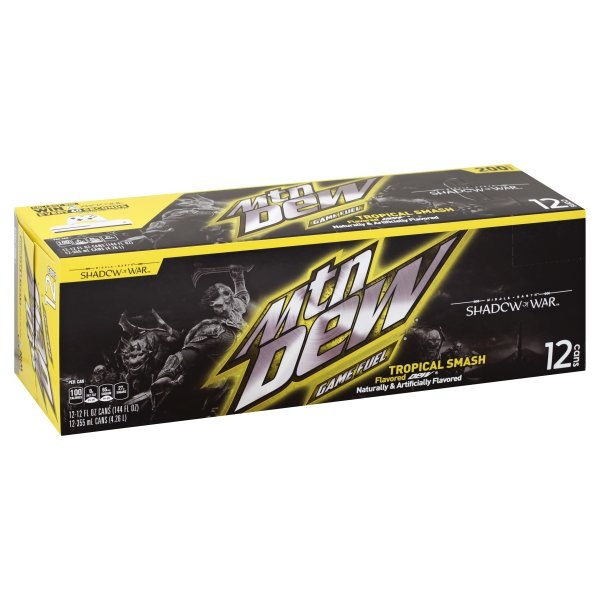 slide 1 of 1, Mountain Dew Tropical Smash Game Fuel, 12 oz