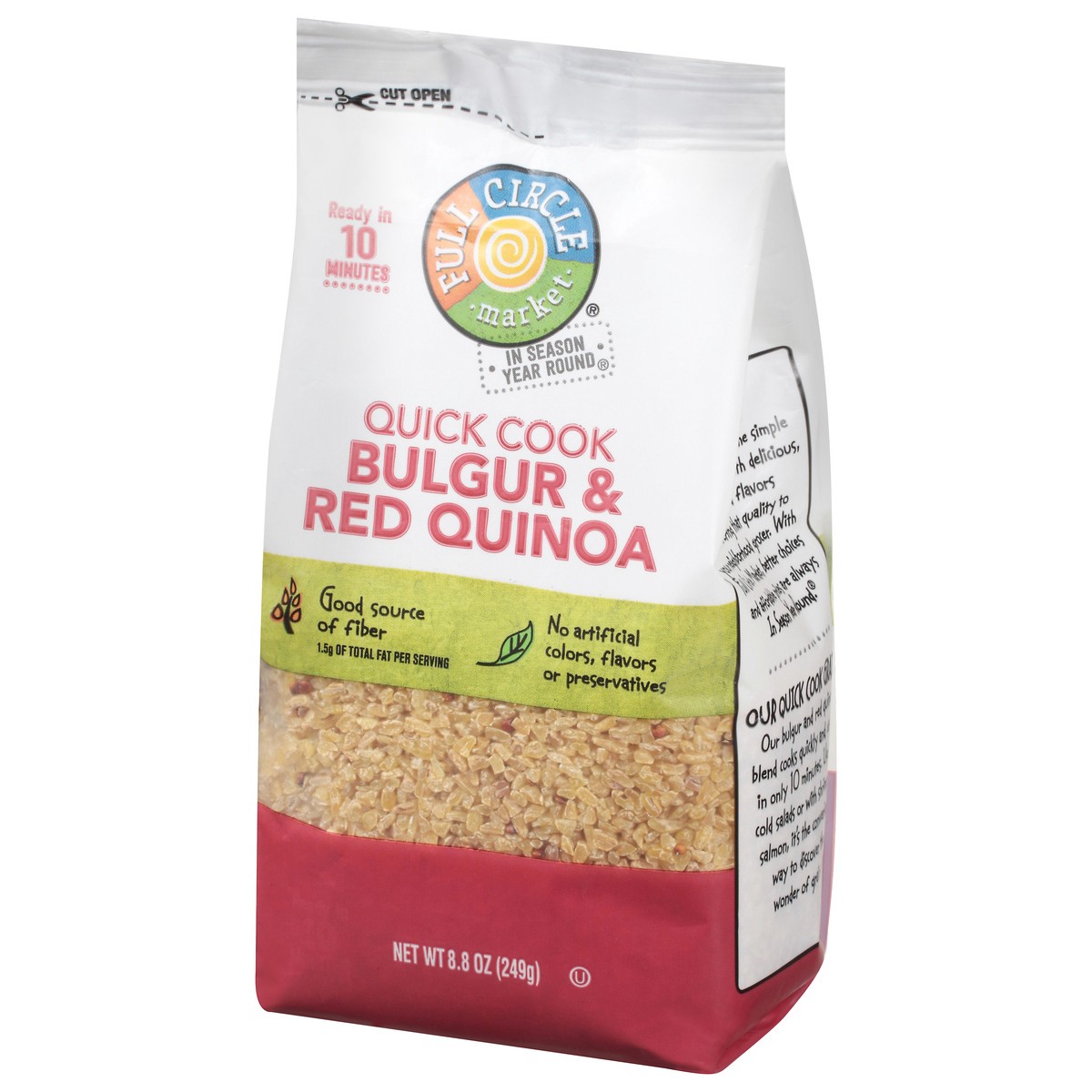 slide 6 of 14, Full Circle Market Quick Cook Bulgur & Red Quinoa 8.8 oz, 8.8 oz