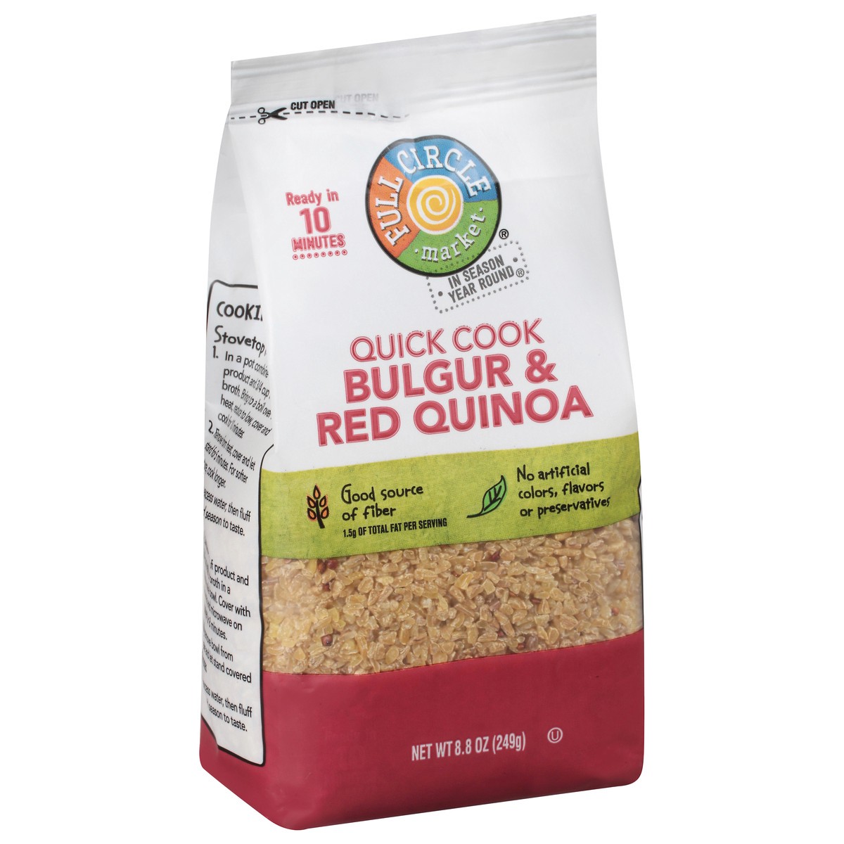 slide 9 of 14, Full Circle Market Quick Cook Bulgur & Red Quinoa 8.8 oz, 8.8 oz