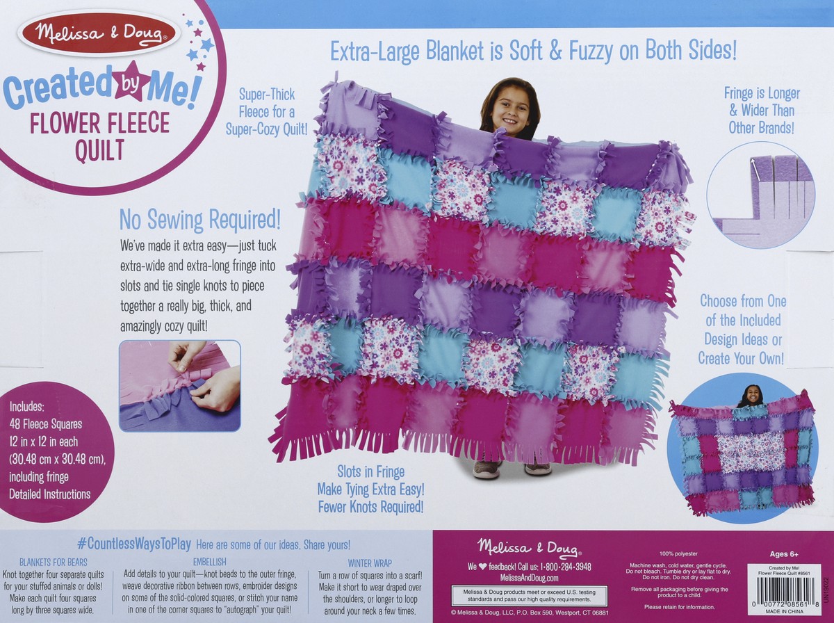 slide 6 of 6, Melissa & Doug Created by Me! Flower Fleece Quilt, 1 ct
