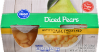 slide 1 of 1, Kroger Diced Pears in Splenda Snack Bowls, 4 ct; 3.8 oz