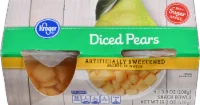 Kroger Diced Pears in Splenda Snack Bowls - 4 ct; 3.8 oz