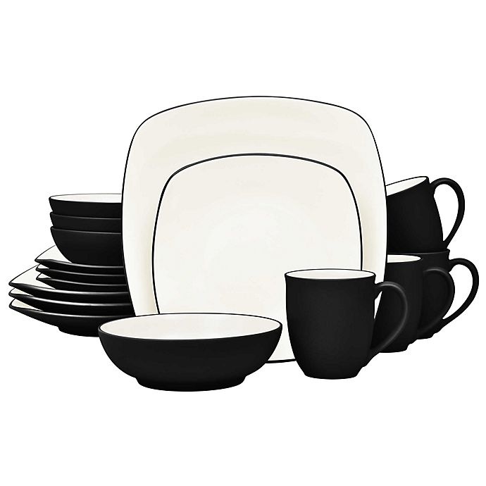 slide 1 of 1, Noritake Colorwave Square Dinnerware Set - Graphite, 16 ct