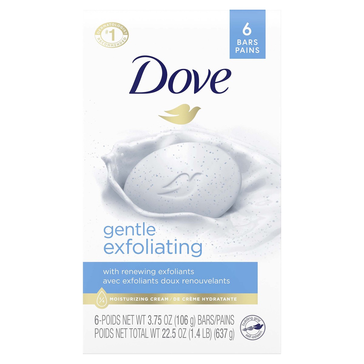 slide 1 of 1, Dove Gentle Exfoliating Beauty Bar, 6 ct; 4 oz